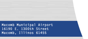 Macomb Municipal Airport, 16190 E. 1300th Street, Macomb, IL 61455